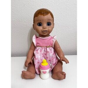 Luvabella Interactive Talking Realistic Doll w/ Bottle & Dress SpinMaster WORKS